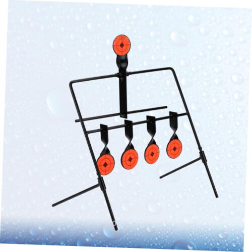 Self Resetting Metal Shooting Target Decoration for Indoor Training Black Mini Set Automatic Reset Feature 2