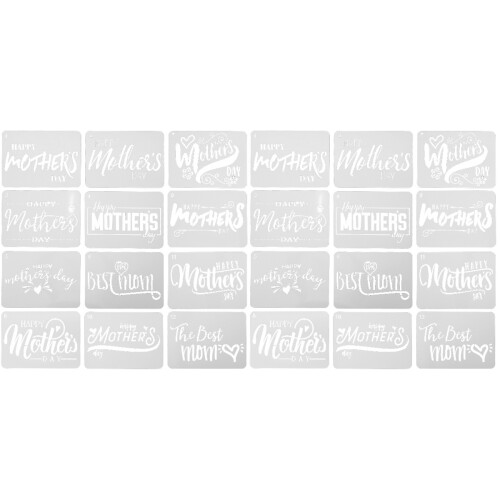24 Teile Muttertag Wandmalerei Schablonen Diy Graffiti Farbvorlagen 2