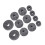 Complete 23Pcs Gray Cymbal Accessory Kit with Wing Nuts & Washers 12
