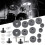 Complete 23Pcs Gray Cymbal Accessory Kit with Wing Nuts & Washers 14