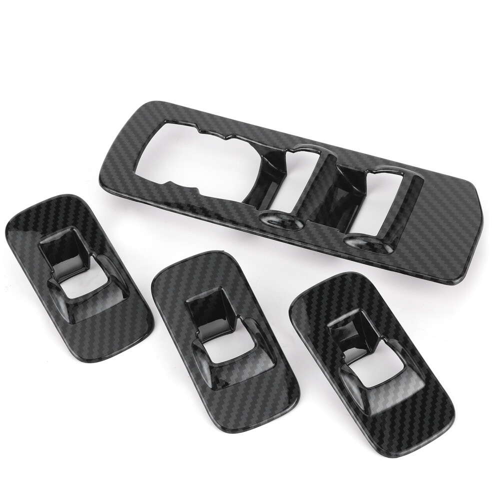 4Pcs Carbon Fiber Door Switch Panel Covers For Ford F150 2015Â2020 9321360910152