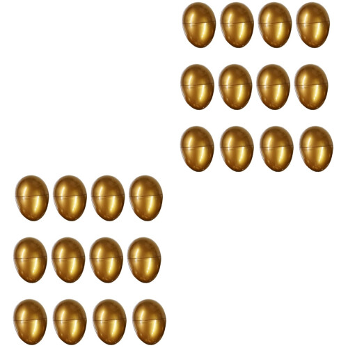24 Dekorative Eierschalen Ostereier Geschenkverpackung Gold 2