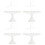 2 Sets Transparante Cake Glasdekking Tray Kit Taartpresentatie (Wit) 11