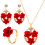 3 Sets Bloem Halsketting Oorbellen En Ring Bruiloft 1