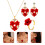 3 Sets Bloem Halsketting Oorbellen En Ring Bruiloft 10