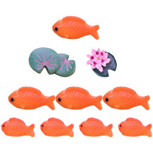 4 Sets Vissen Ornamenten Lotusblad