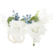 2 Sets Künstliche Armbandblumen Corsage Boutonniere Für