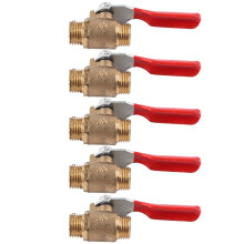 Messing-Luftkompressor-Ventil G1/4 Doppel-Männlich Gewinde 5er Pack Robuste Anschlussstücke