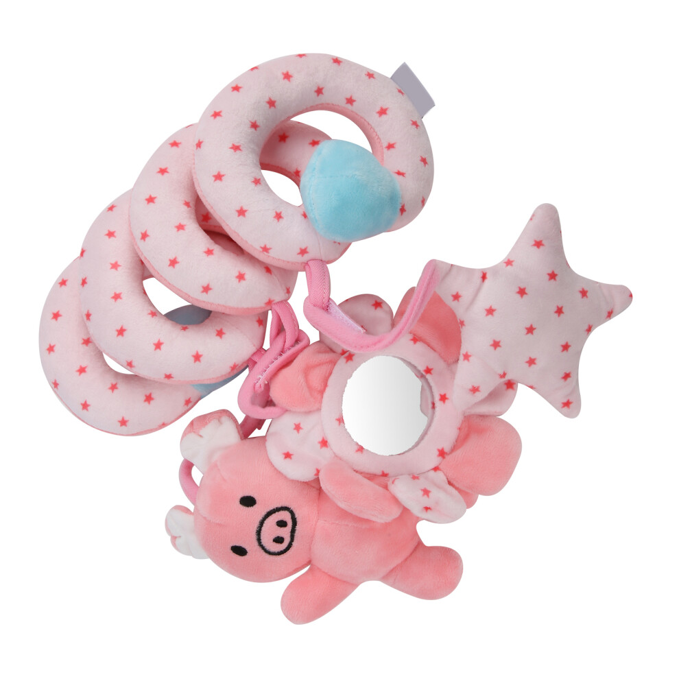 Soothing Spiral Hanging Rattle Toy - Perfect For Baby's Stroller Pink