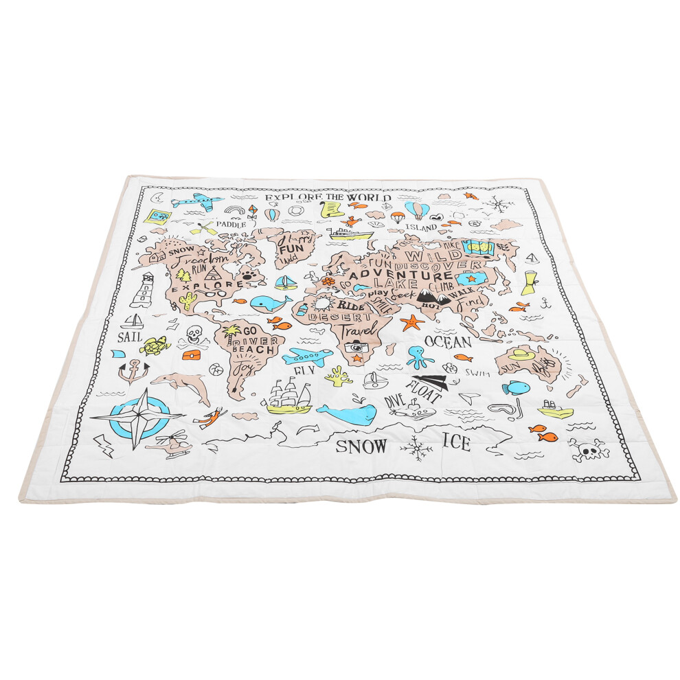 Baby Play Mat, 120x120cm, Cartoon & Animal Pattern, Double Sides