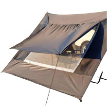 Car side tent for FR-V/Edix, Sun Shade with Outdoor Privacy Wall,Black normal Black
