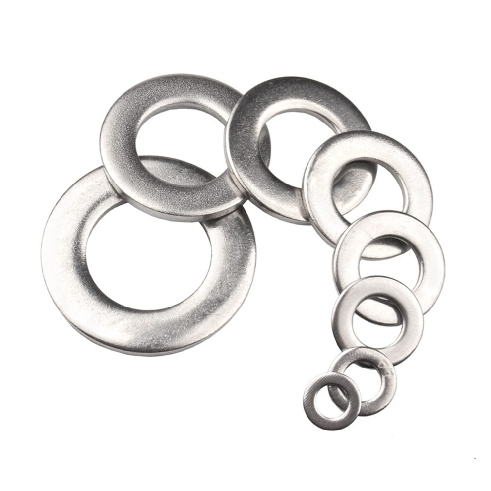 Stainless Steel Washers 100Pcs Stainless Steel Flat Washer Plain Washer Flat Gasket(M4) 9067246706104