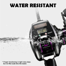 6+1BB 8.0:1 Digital Fishing Reel with Line Counter, USB & Solar Charging