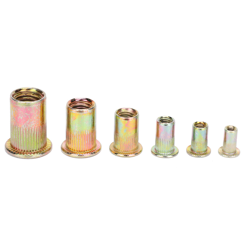 200Pcs Galvanized Rivet Nut Set M3âM10 Vertical Grain Flattop 4401360921732