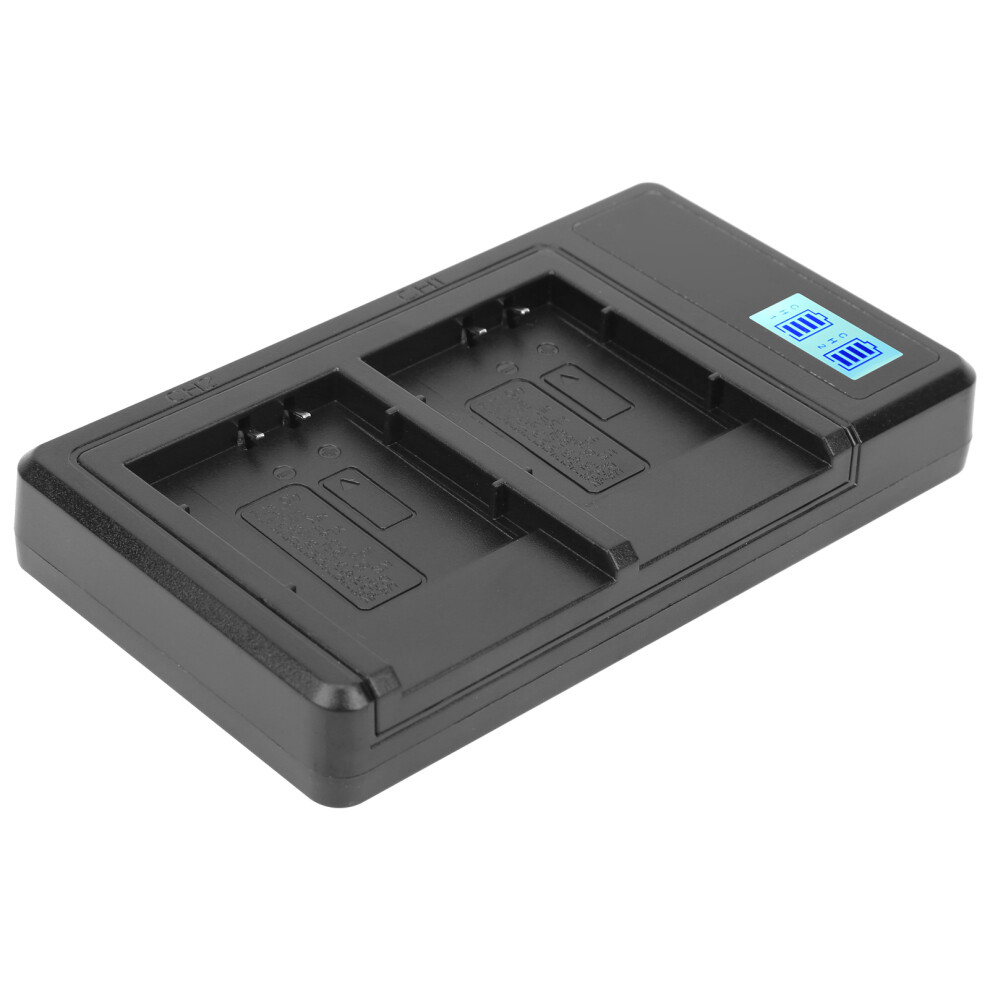 Smart Lcd Battery Charger For Liâ50B Camera Battery Double Slot Design 7901360922380
