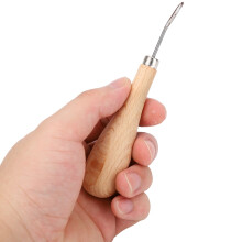 Rhombus-Dornstahl-Buchenholzgriff Biegeansatz Lederwerkzeug 3 mm-6 mm
