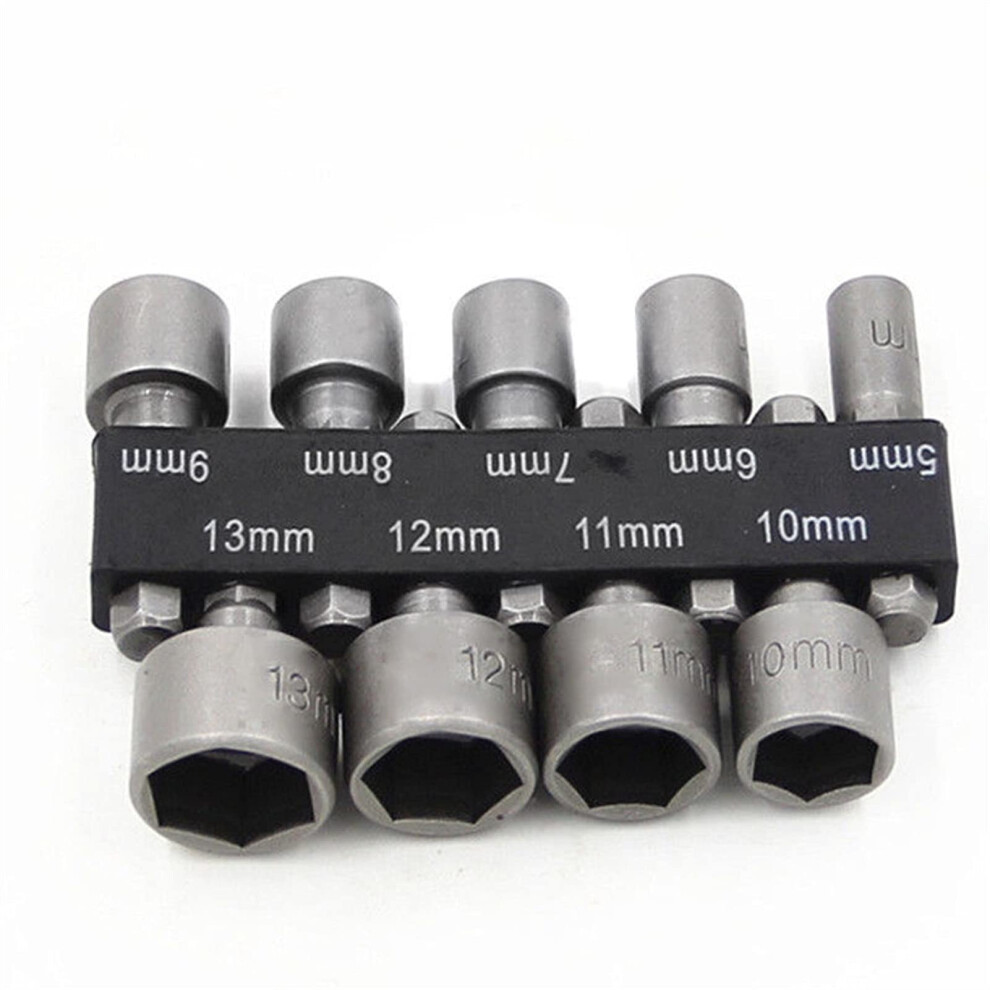 Spanner Wrench Pack Of 9 1/4 Inch Drive Metric Nut Driver Set 5-13 Mm Onecolor 9323874955643