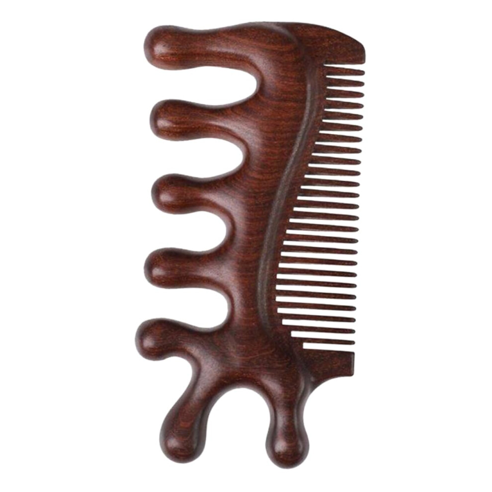 Unisex Sandalwood Massage Comb For Men Detangling Wooden Comb For Scalp Massage And Scraping Therapy And Comfortable Design For Multi-Purpose Use