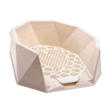 Pet Training Pad Holder, Mesh Toilet with Protective Wall on Each Side, Pet Training Pad Holder, Beige