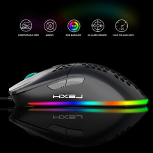 HXSJ J900 Wired RGB Gaming Mouse 6 Speed DPI Ergonomic White