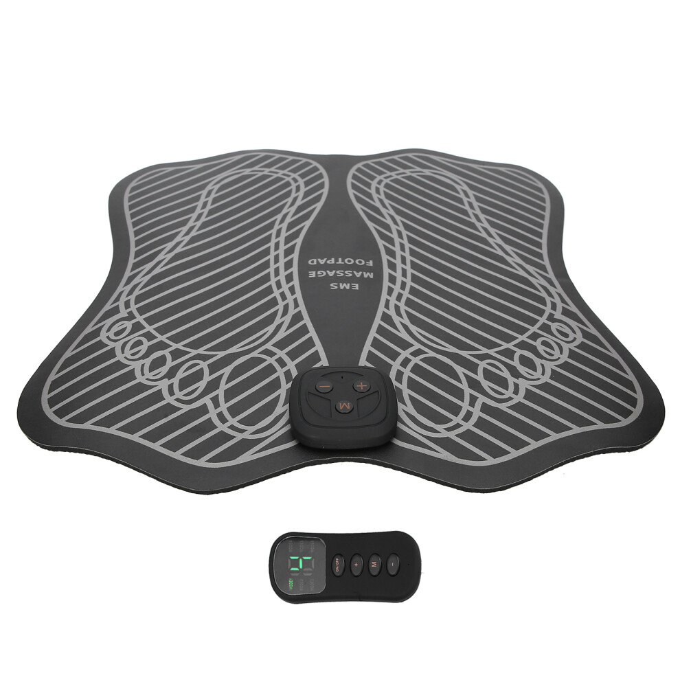 Electric EMS Foot Massager Pad 30x29cm Rechargeable 6 Modes 18 Levels