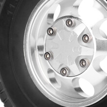 2pcs RC Front Wheels 85mm Black Aluminum Alloy for 1/14 Car