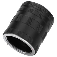 Makro-Extension-Tubusring-Adapter für OM-Anschluss Digitale Kamera, Aluminium, Schwarz