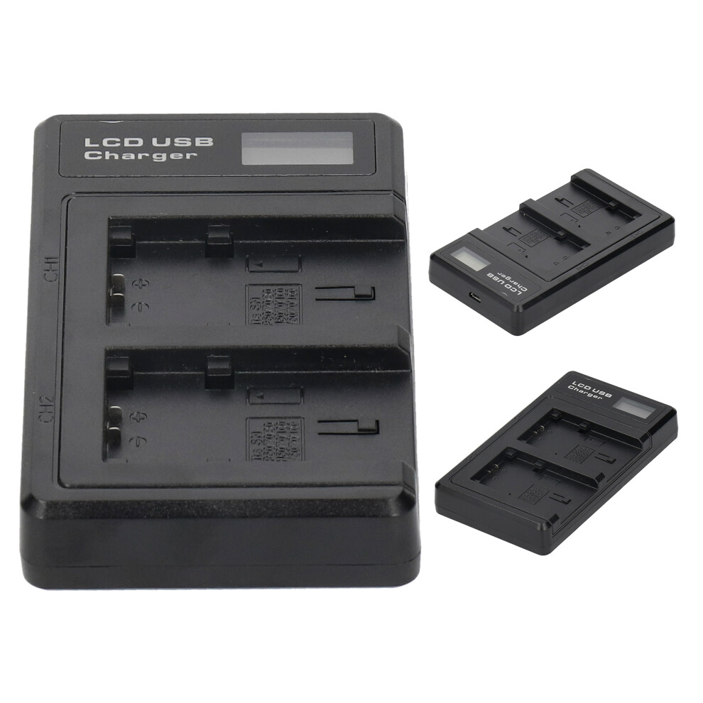Camera Battery Charger With Lcd For NpâFv100 Plastic Double Charging Feature 6921360936218