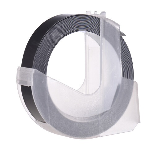 3D Plastic Embossing Label Tape Refill 9.8ft Black for 1610 1