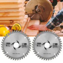 2 Stück 6 Zoll 40Zähne Hartes Alloy-Holzsägeblätter, 150mm