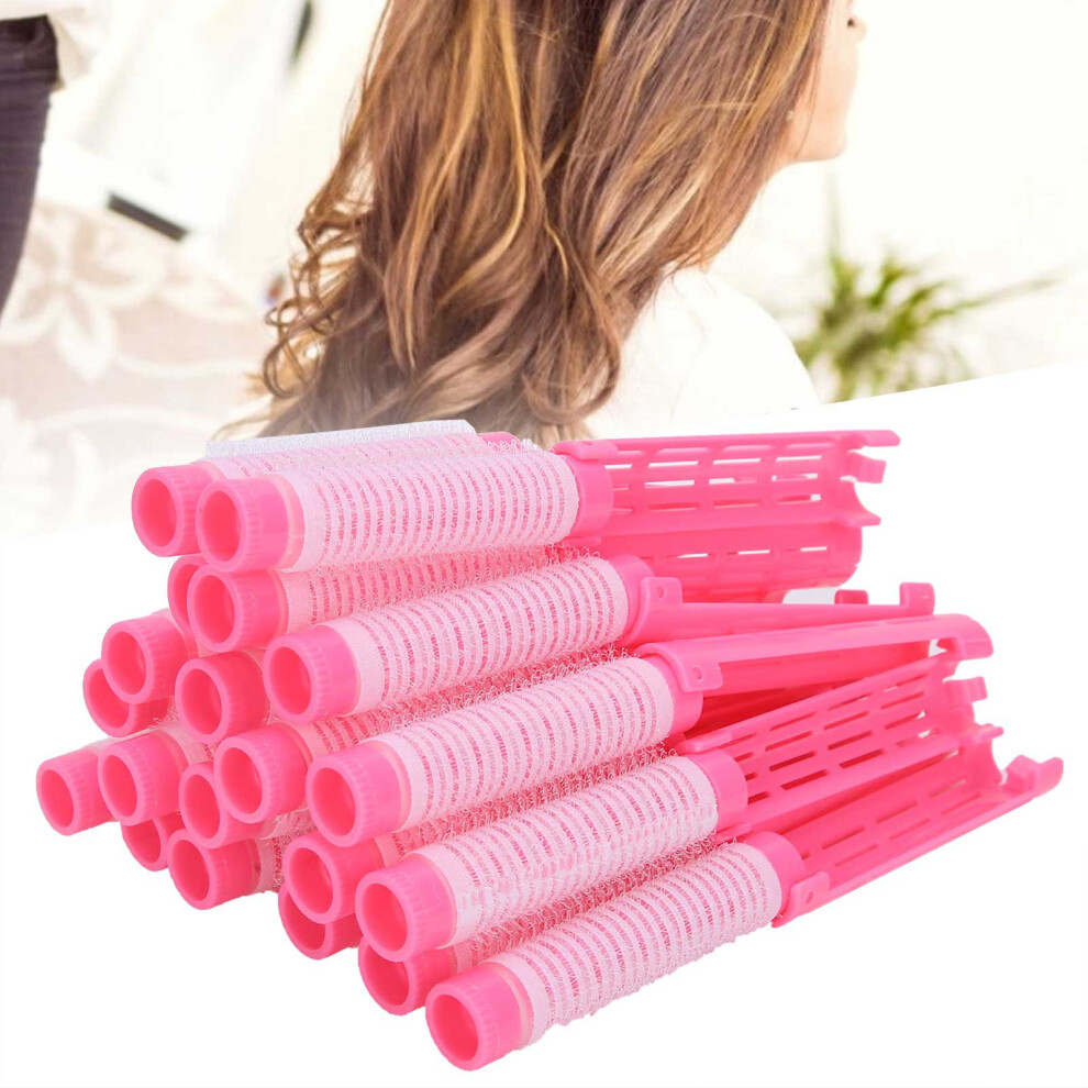 Pink Hair Perm Rolls 20Pcs Fluffy Curler Set For Salon-Quality Hair Styling