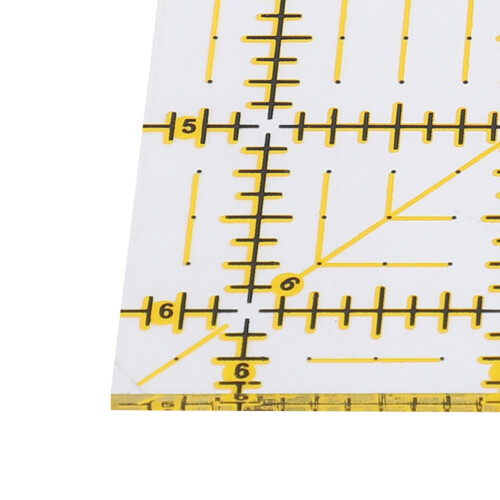 Square Quilting Ruler Hand Craft Patchwork Sewing Tool 16 x 16cm Plastic 2