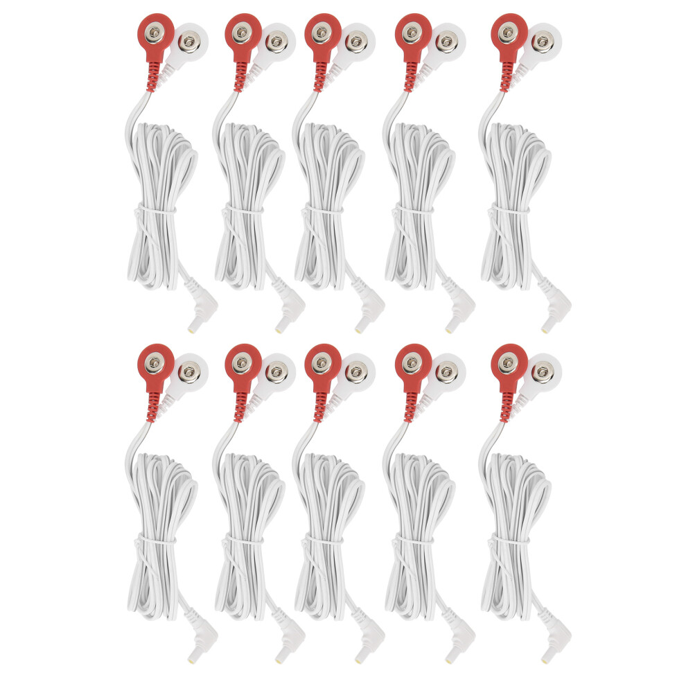 10pcs 2.35mm 1.5m Electrode Lead Wires for TENS Physiotherapy Machine