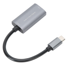 HDMI to Type-C Video Capture Adapter 4K 1080P Silver Gray Live Gaming Z29A