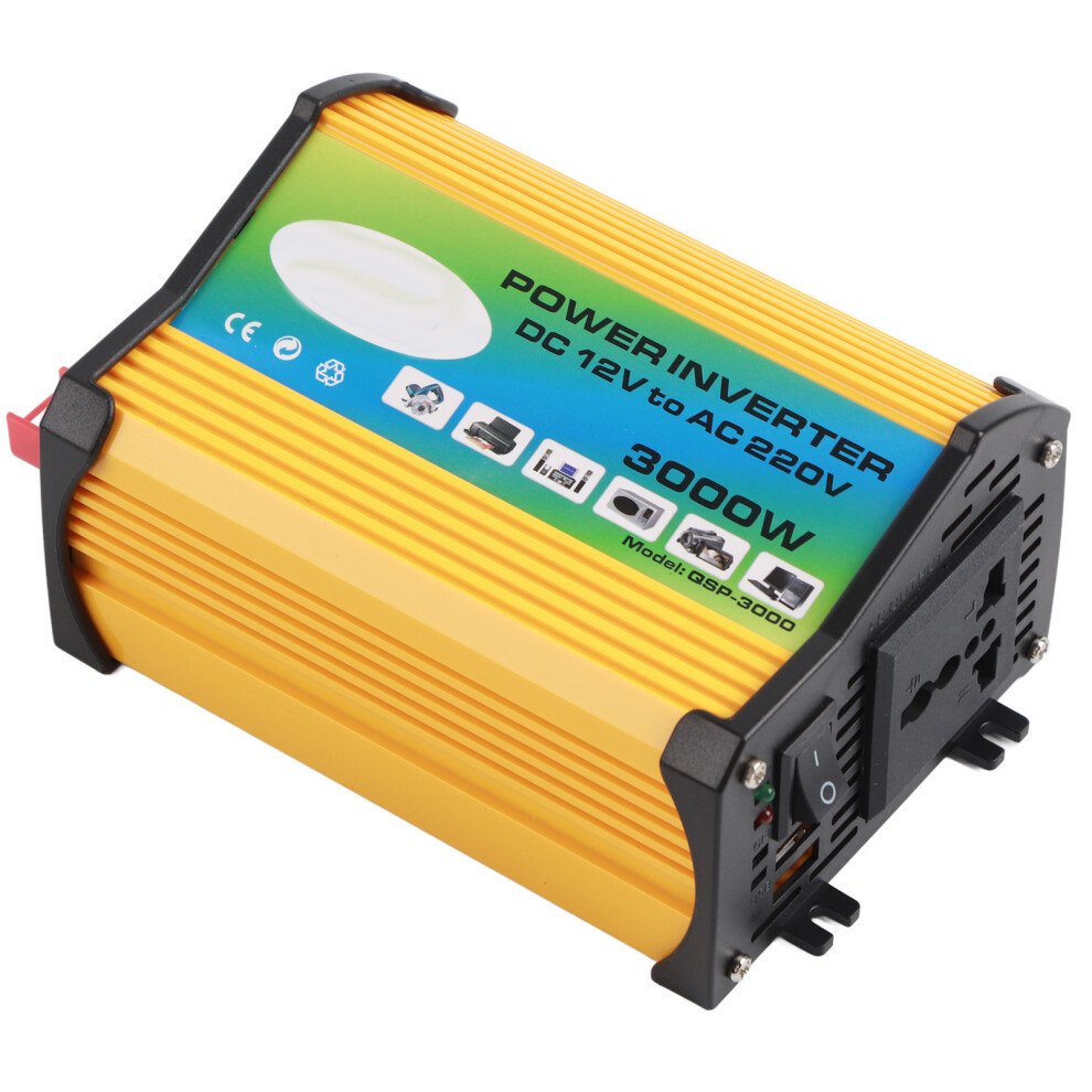 300W Dual Usb Car Inverter 12V To 220V Modified Sine Wave Adapter 7631360944890