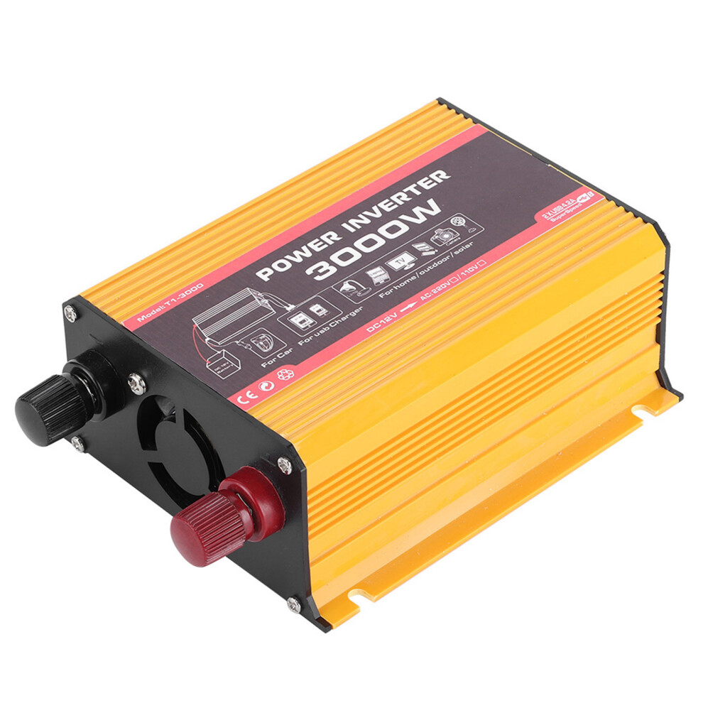 Car Inverter 3000W Dual Usb & Ac Outlet Dc 12V To Ac 110V Portable Design 8021360945116