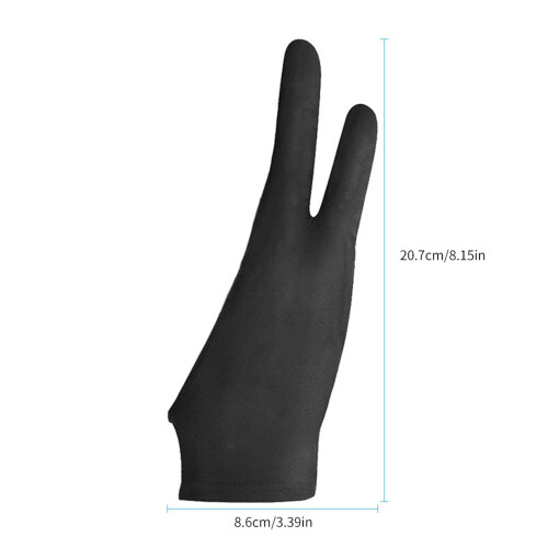 Two-Finger Drawing Glove for Graphics Tablets Lightweight Sweatproof Soft 1