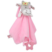 Baby-Sicherheitsdecke Beißring Plüschkuscheltier 29x28cm für Kinder ab 0 Monaten