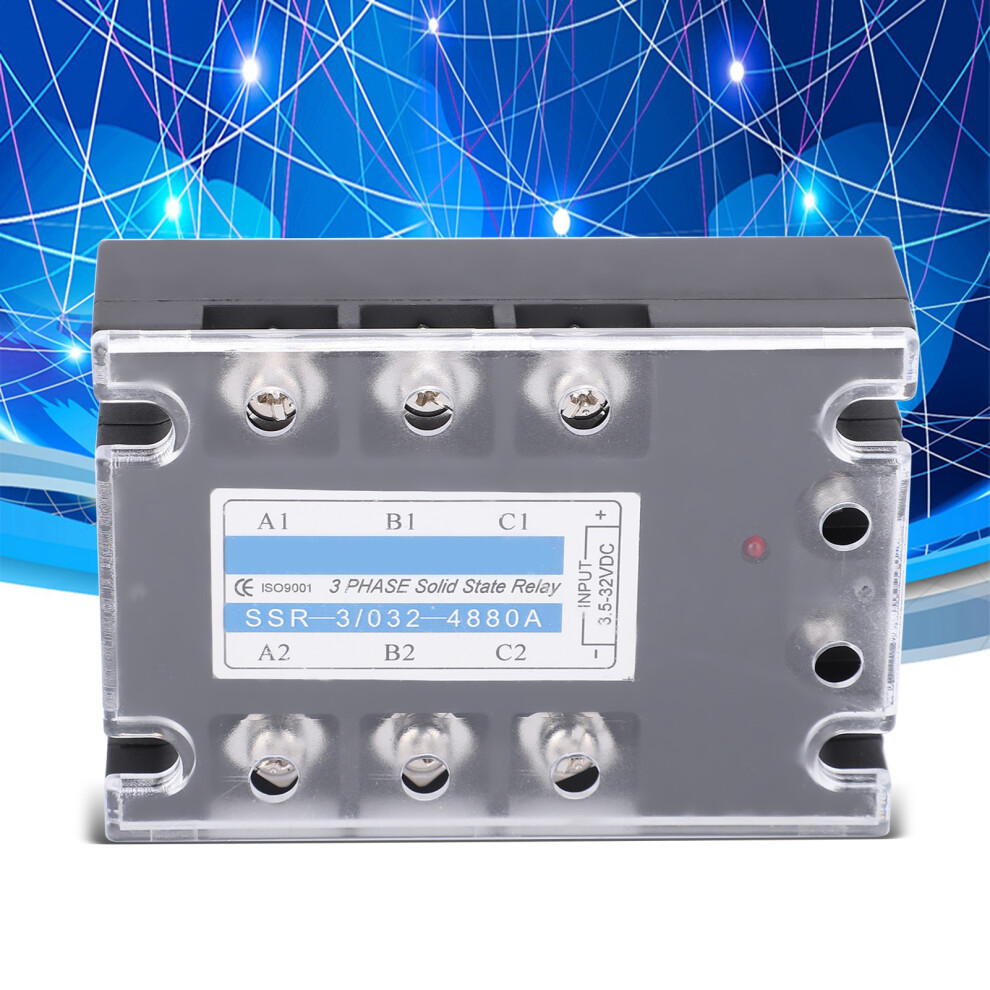 High Power Secure 3 Phase Ssr Solid State Relay Ssr3/0324880A 480V Control 6901360947506
