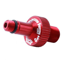 Mountain Bike Rear Shock Air Valve Adapter Tool, 7075 Aluminum, Black/Red
