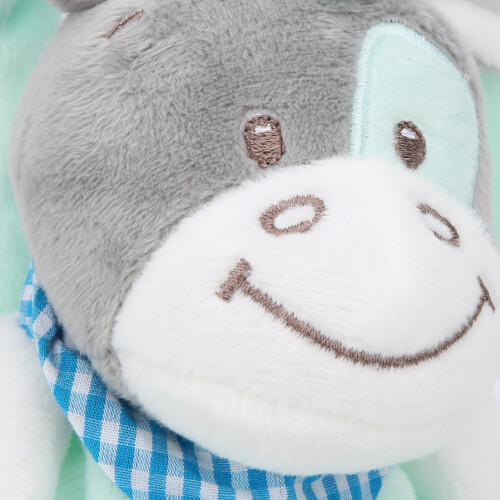 Plush Animal Baby Security Blanket with Teether for Infant Comfort 2