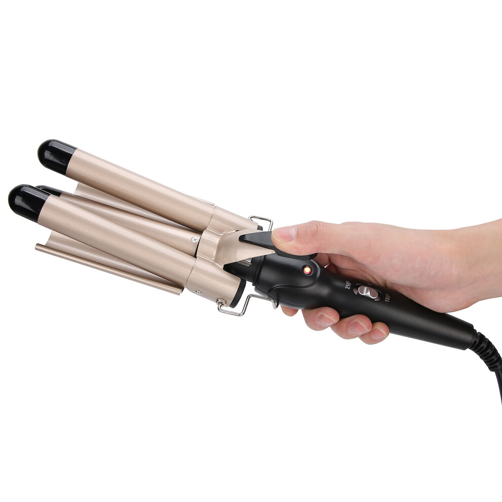 3 Barrel Curling Iron Wand Adjustable Hair Waver for Soft Shiny Styles