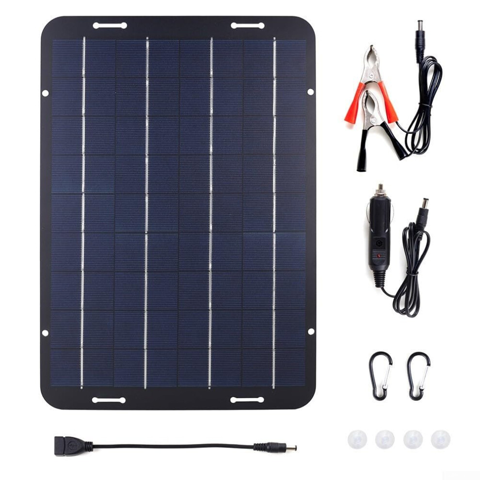 Simplify Your Outdoor Adventures With A Reliable 10W Portable Solar Battery Charger For Cars & For Rvs 9323874957197