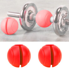 2 Stück Dicke Silikon Barbell Griffschutzbänder, Rot, 6,5 cm, 360 g