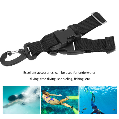 Nylon Diving Flippers Quick Release Buckle Fin Straps Black 59g 2