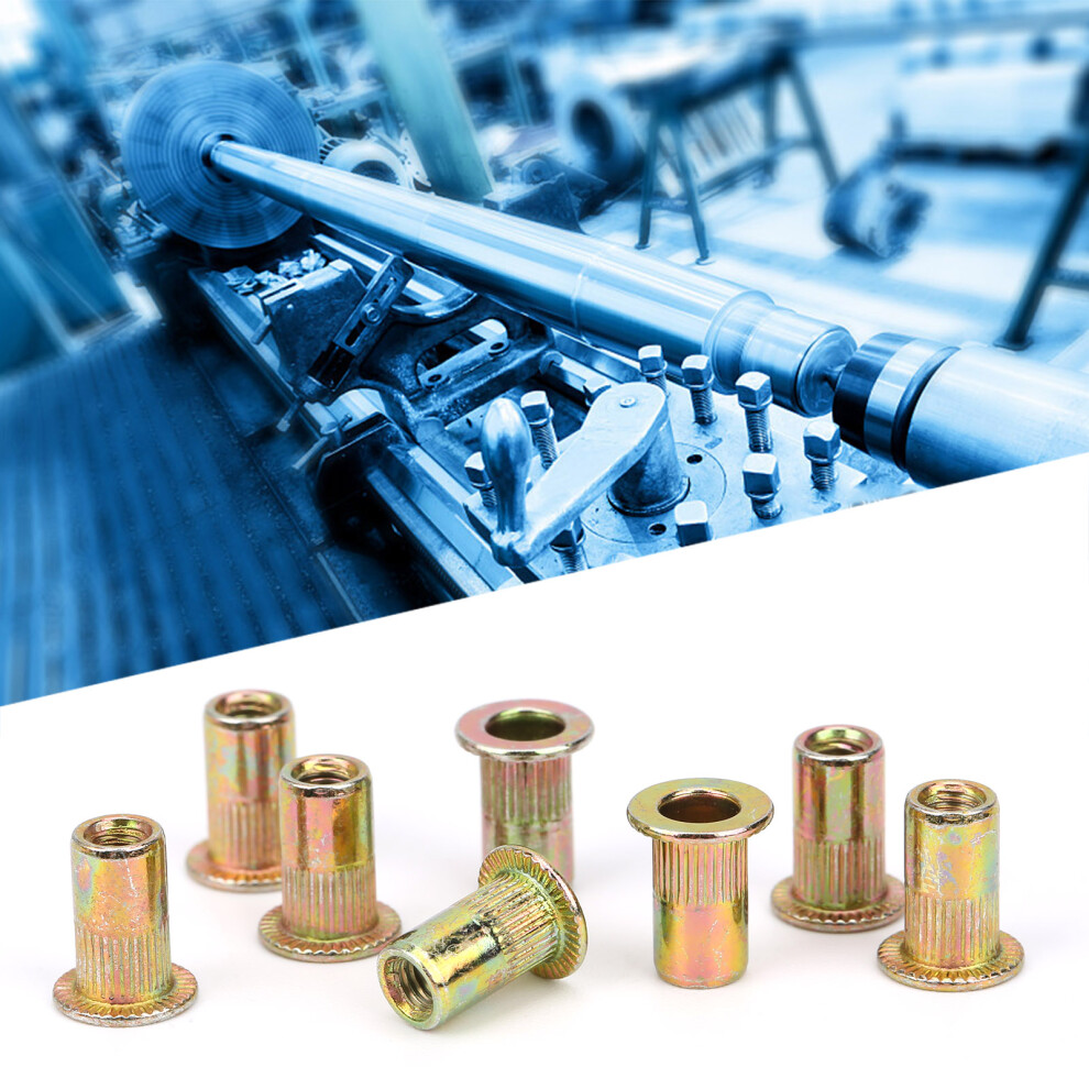 M3 Zinc Plated Rivet Nut Fastener 200Pcs Kit Threaded Insert Nuts For Machinery 9401360952106