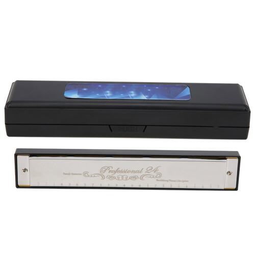 Professional C Key 24-Hole Harmonicas - Full Soft Sound Quality 1