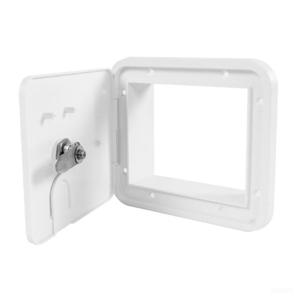 Rv Camper Trailer For Motorhome Power-Cord Hatch Electrical Access Door Waterproof Abs 180 Opening For Cable Water Inlet Yacht(White) White 9105992070961