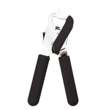 Manueller Dosenöffner mit glatter Schnittkante, speziell für Linkshänder entwickelt, mit ergonomischem Griff für maximalen Komfort und präzises