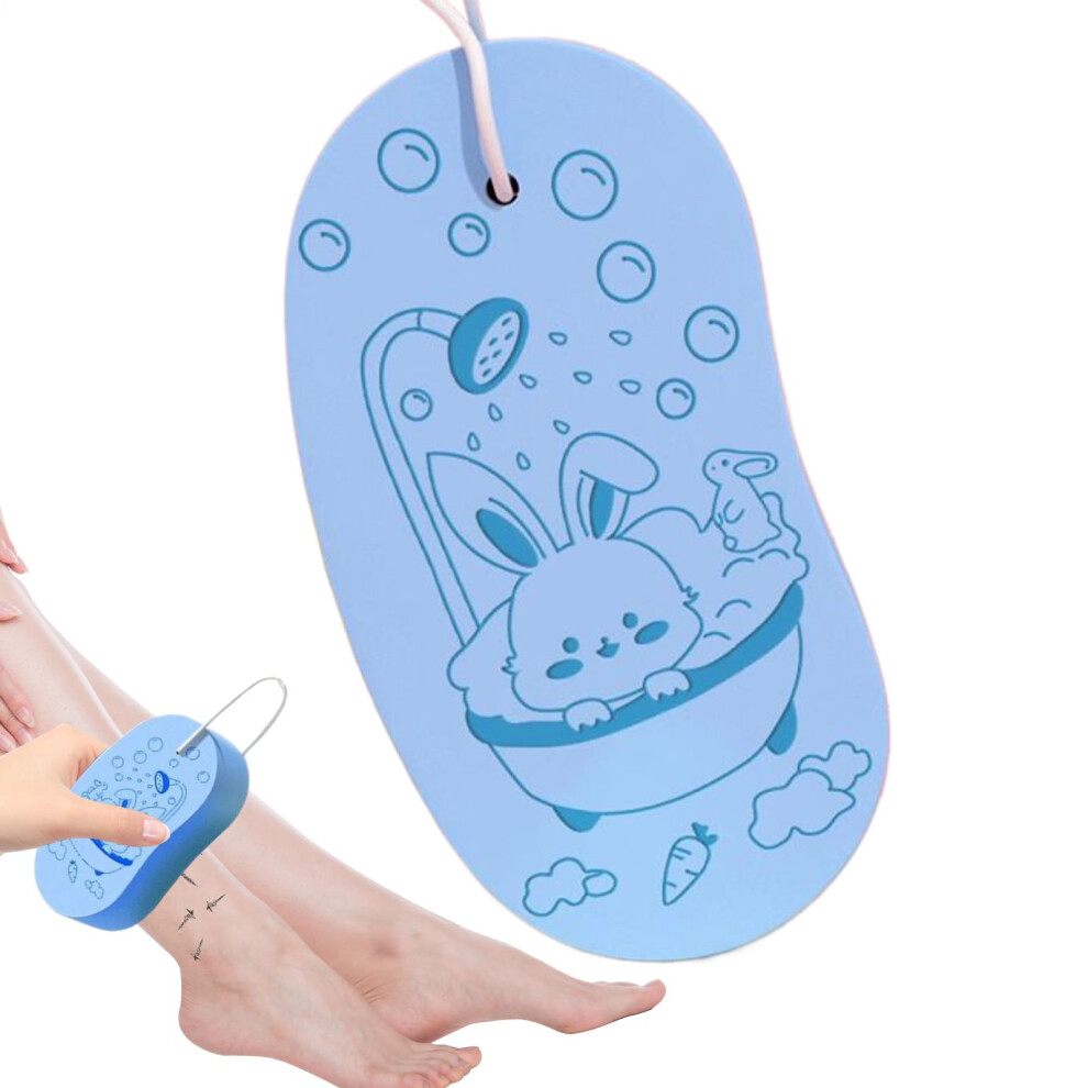 Baby Sponge For Bathing | Absorbent Toddler Shower Loofah With Rope - Portable Bathing Loofah With Soft Texture For Baby Toddler Kid Girls Boys Blue
